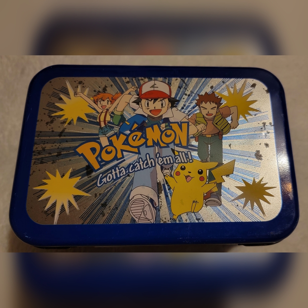 Vintage 90's Pokemon Card Tin Lunch Box - Picture 2 of 7